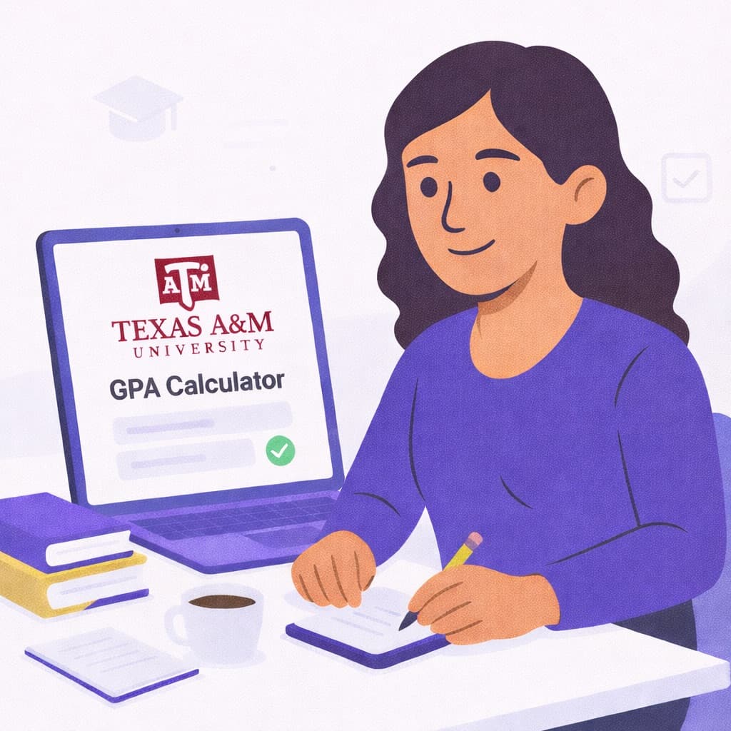Texas A&M student calculating GPA using the TAMU GPA calculator